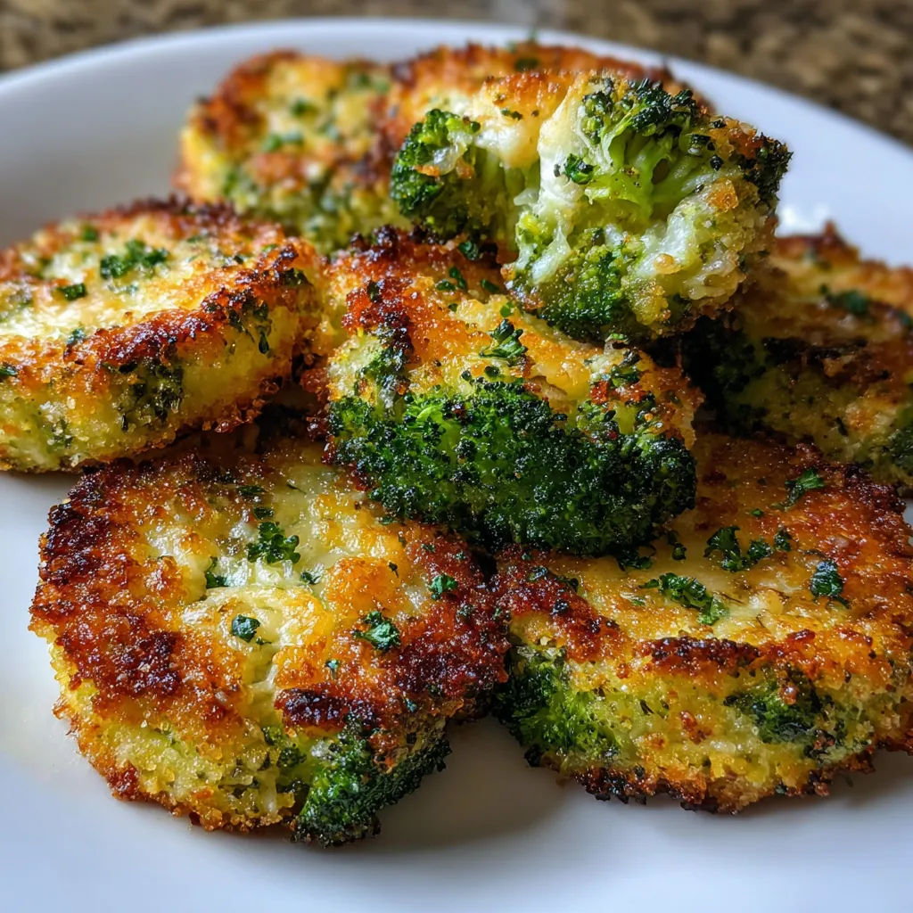 Low Carb Crispy Broccoli Cheese Bites with Golden Parmesan Coating - tertiary view